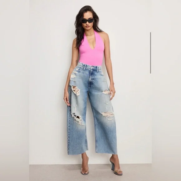 Good American Good Extreme Barrel in Indigo965 - Picture 4 of 13